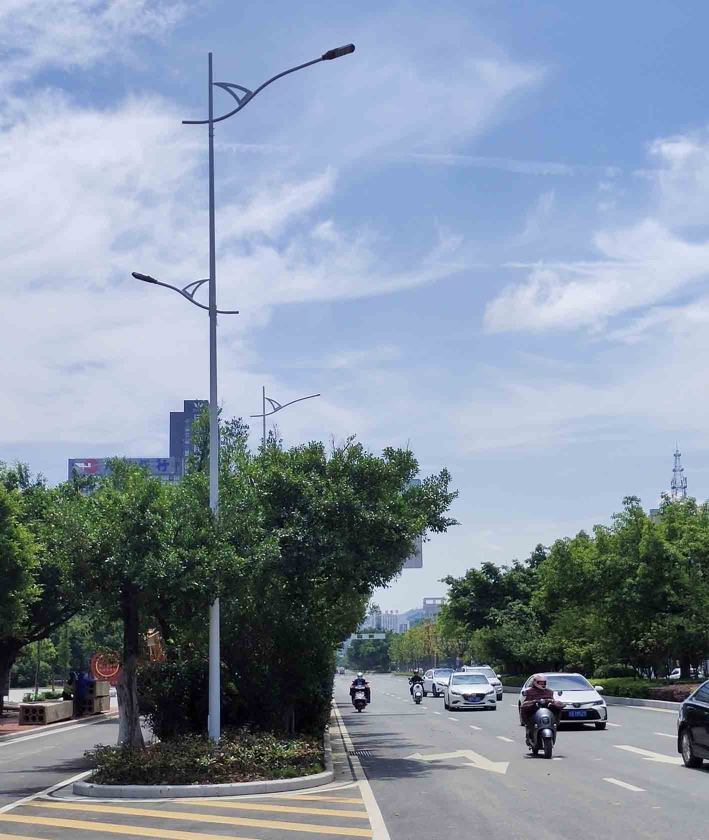 商友照明定制路灯助力龙南市龙翔大道提升改造工程建设