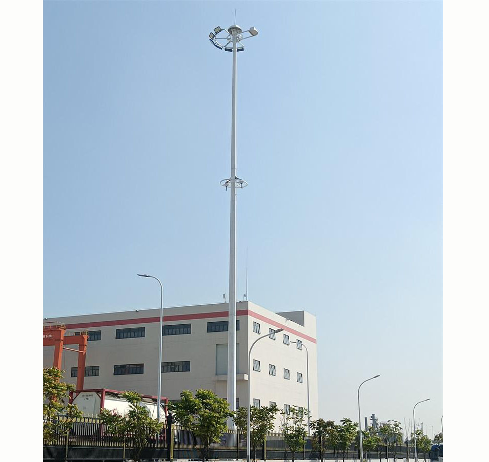 商友照明30米双升降高杆灯助力广州双桥年产100万吨淀粉糖系列产品工程项目建设