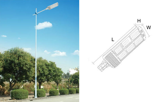 SYLED-LD-006压铸铝路灯头效果及结构